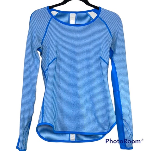 Lululemon Runder Under Top Blue Sz M - Picture 5 of 7
